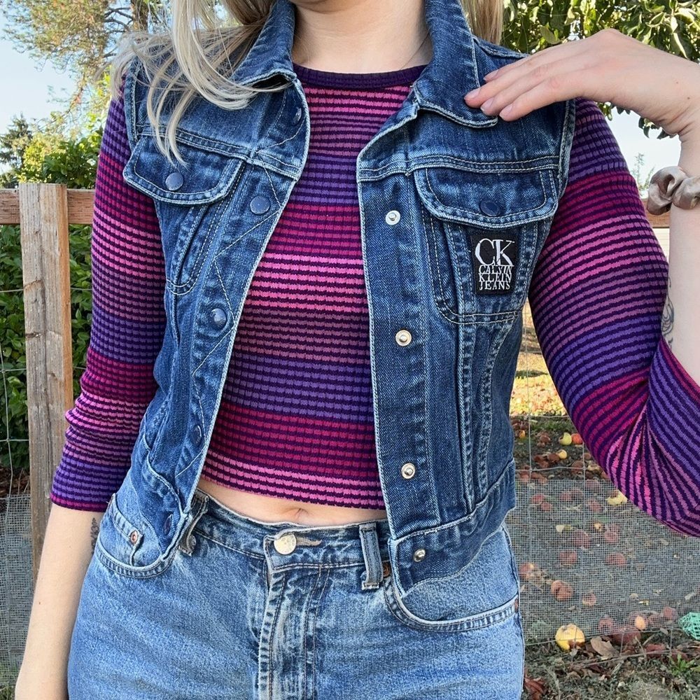 Vintage 90s Calvin Klein Denim Vest